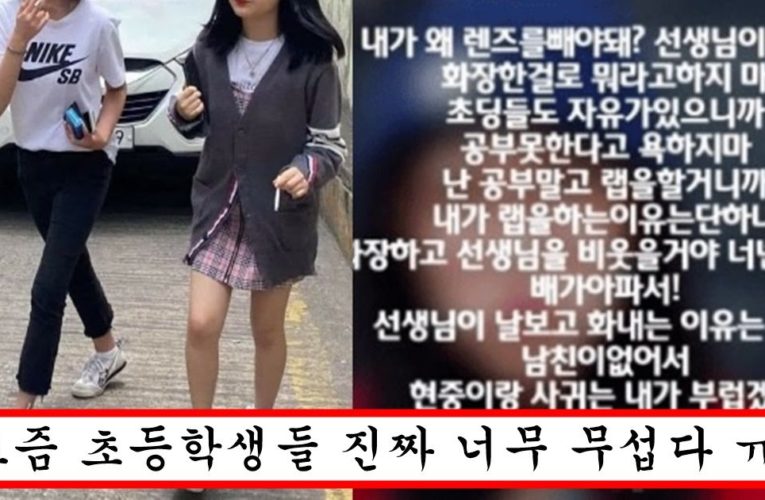 어른들도 감당 못하게 만들어버린다는 요즘 여자 초등학생이 쓴 랩 가사 수준