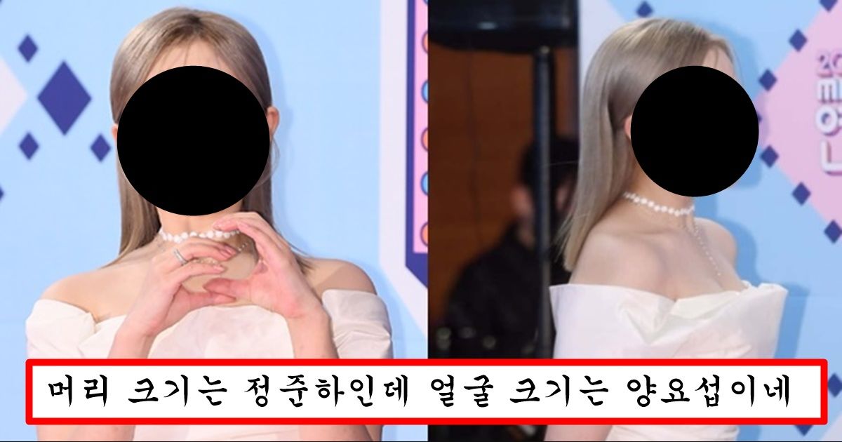 머리통이랑 얼굴 차이 심해서 윤곽한거 아니냐고 오지게 까이고 있는 더글로리 배우