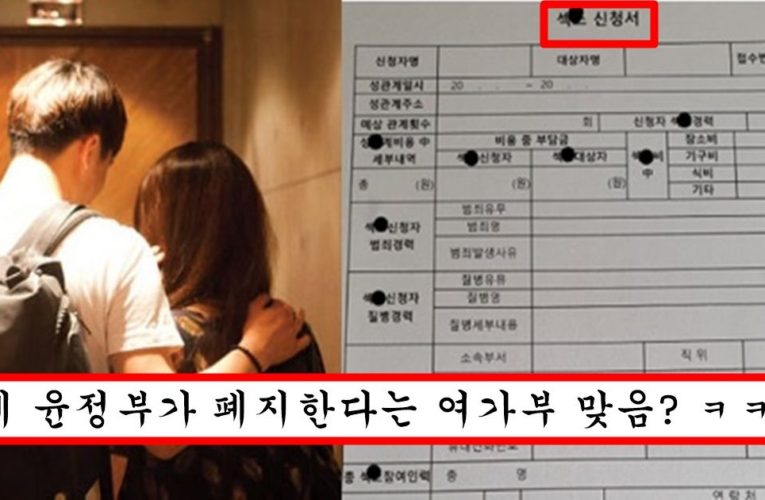 “이제부터 이거 작성 안하고 할 시 무조건 구속입니다” 오늘 여가부에서 발표한 성관계 신청서 양식 수준