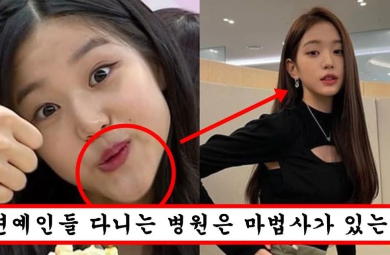 장원영 쌍수는 티나는데 턱은 주걱턱 어떻게 집어넣었지?