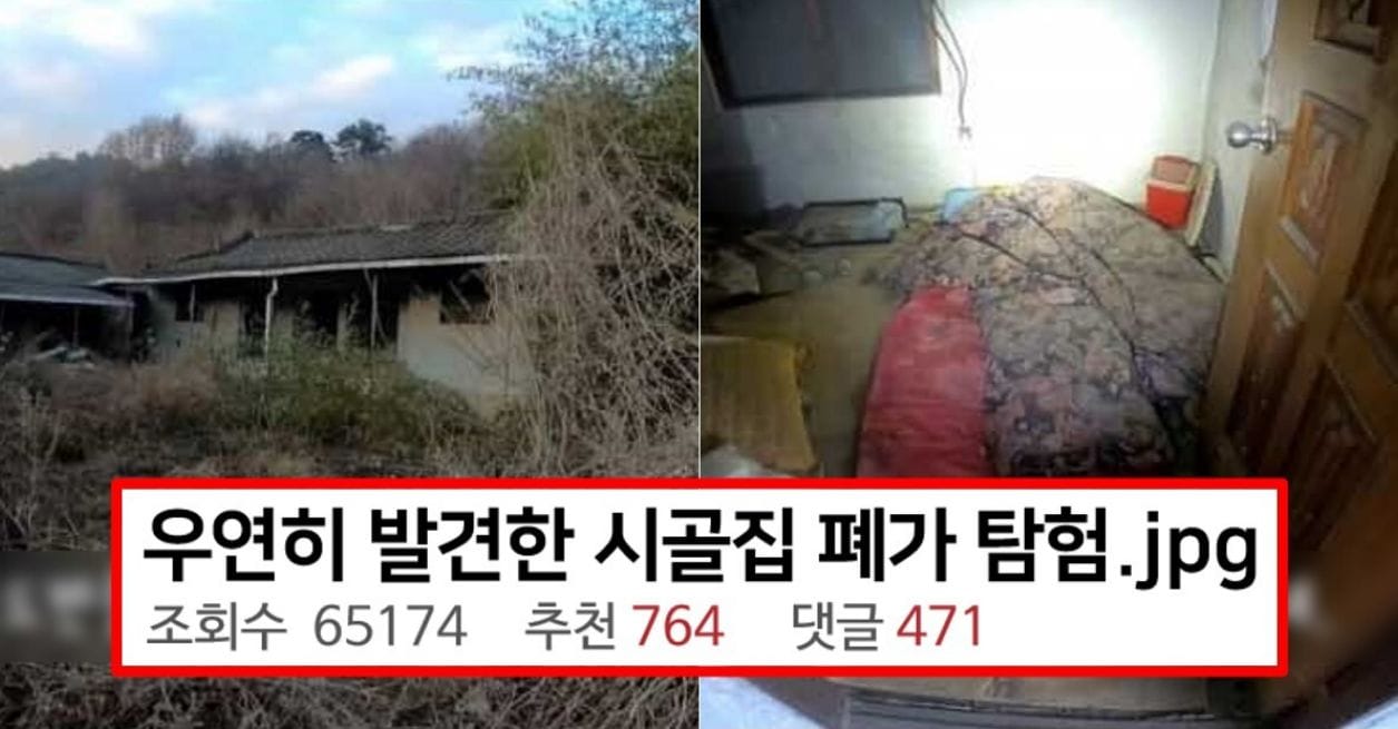 우연히 발견한 시골집 폐가 탐험하기