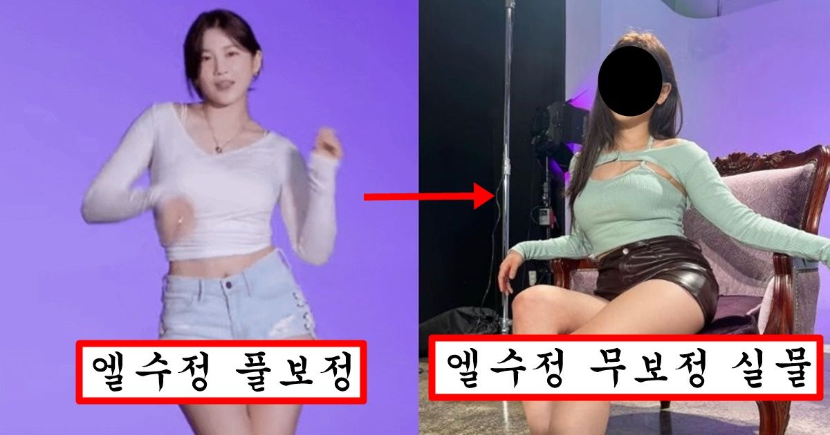 얼마전 몸매로 쇼츠에서 화제 됐던 엘수정의 무보정 실물 수준