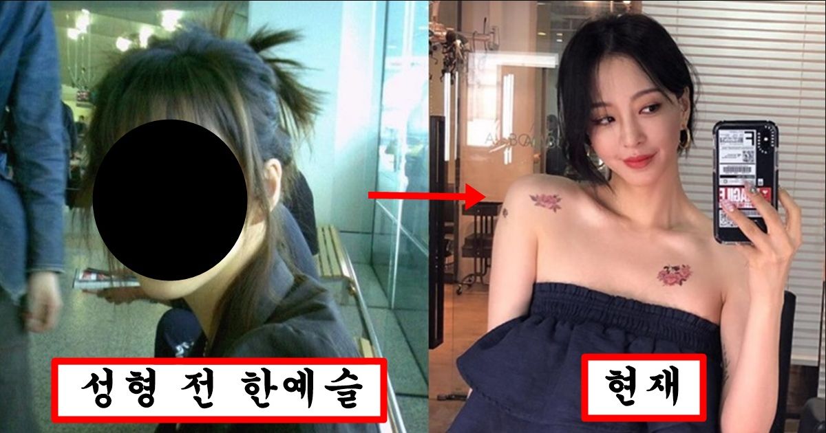 최근 호빠 남친이랑 헤어졌는지 호빠 남친이 복수 하겠다고 뿌려버린 한예슬 과거 성형전 사진