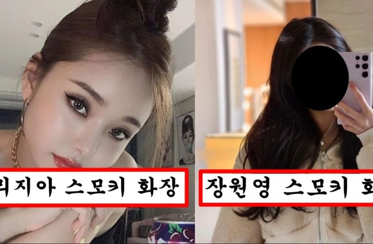 요즘 또 프리지아가 잘나가니 스모키 화장 따라했다가 못생겼다고 욕먹고 있는 장원영 메이크업 수준