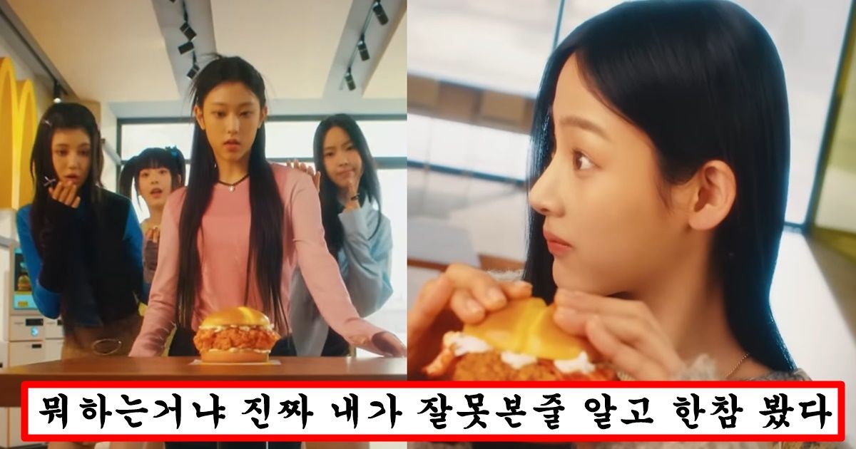 햄버거 광고 찍었는데 00해서 소비자 기만이라고 오지게 까이고 있는 뉴진스 민지