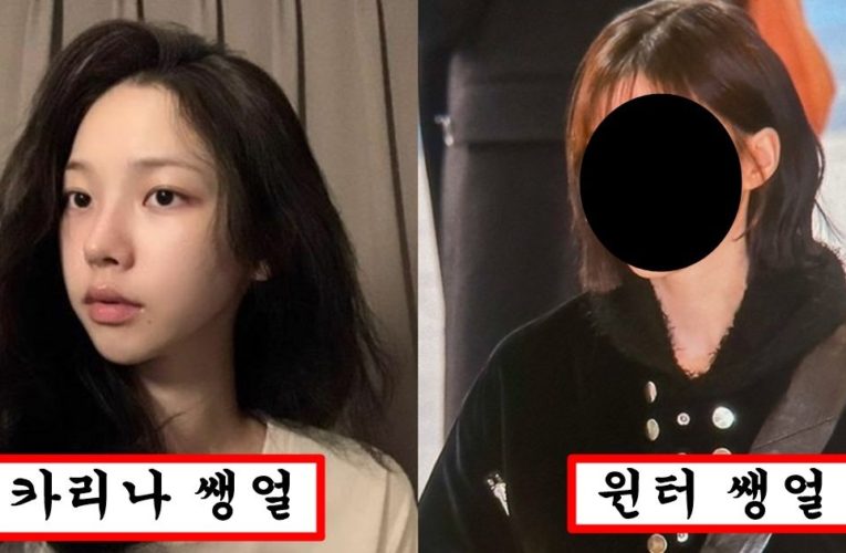 팬들이 카리나만 너무 예뻐하자 열받았는지 쌩얼은 내가 더 예쁘다고 쌩얼로 인증해버린 에스파 윈터
