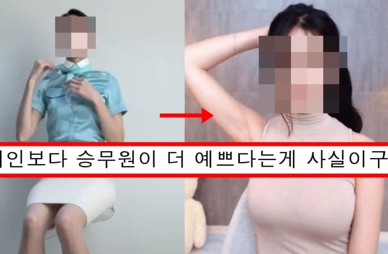 승무원 시절에 승무원들 사이에서는 평범한 얼굴이였는데 연예인들 사이에서 오히려 예쁜 얼굴이라는 여배우