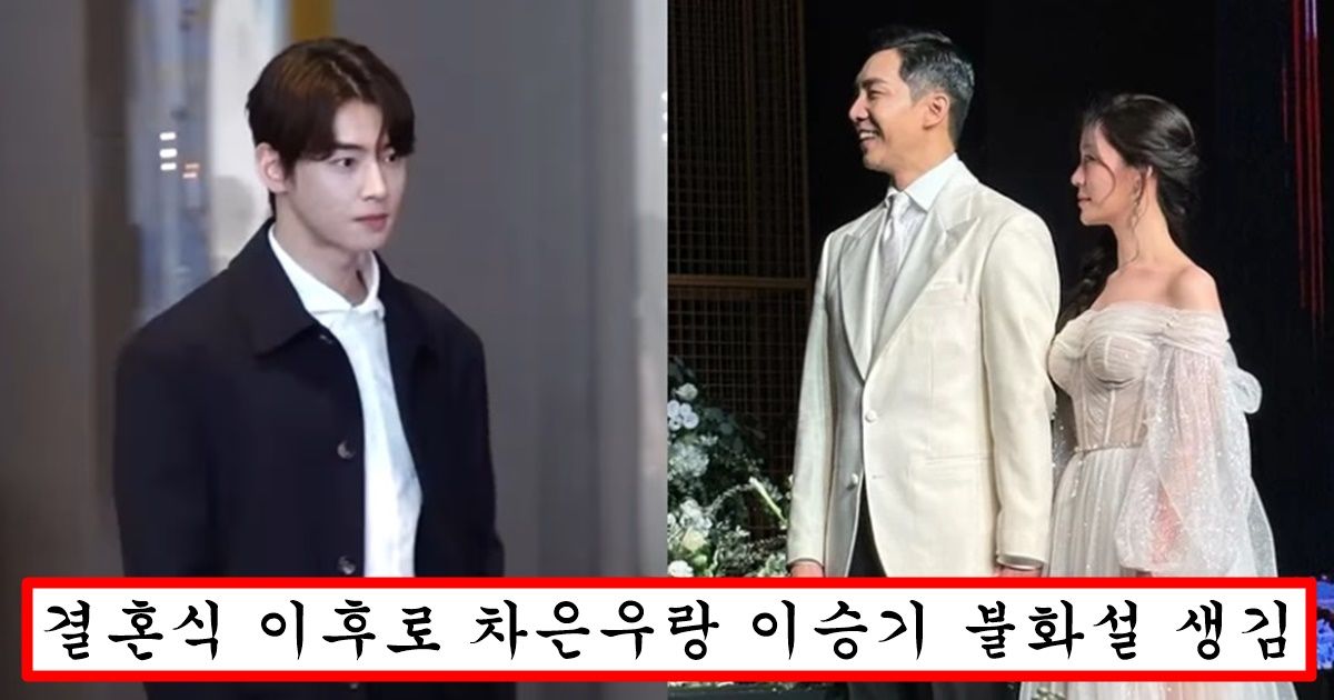 일부러 이승기 기죽이려 한 것 같다는 이승기 결혼식에 참석한 차은우가 민폐라고 논란중인 이유
