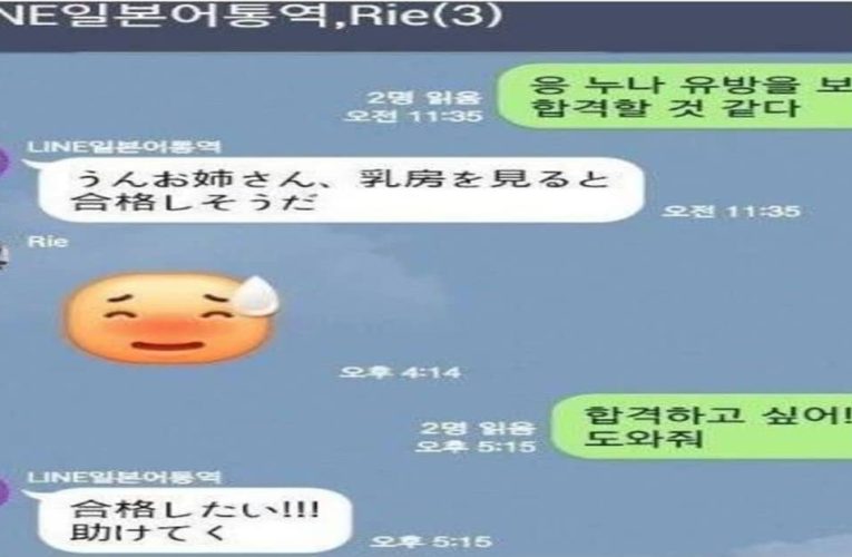 시험 합격 도와주는 일본인 누나