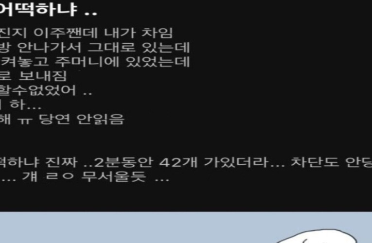 폰 화면 안 끈 여자의 최후
