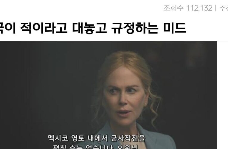 중국이 적이라고 대놓고 규정하는 미드