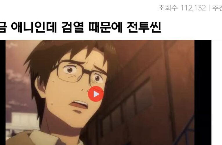 19금 애니인데 검열 때문에 전투씬 8초 분량이 사라짐