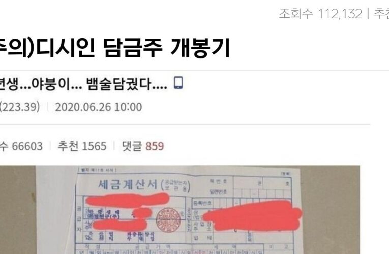 혐주의)디시인 담금주 개봉기