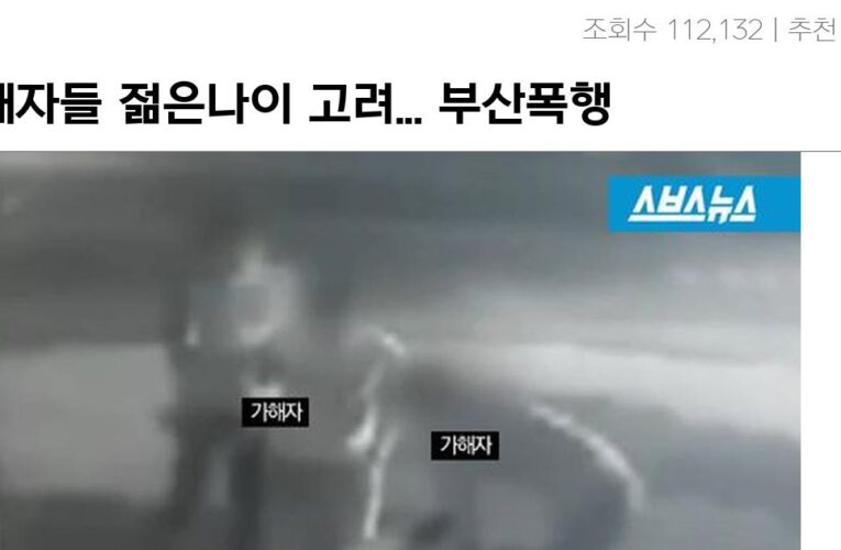 가해자들 젊은나이 고려… 부산폭행 징역3년