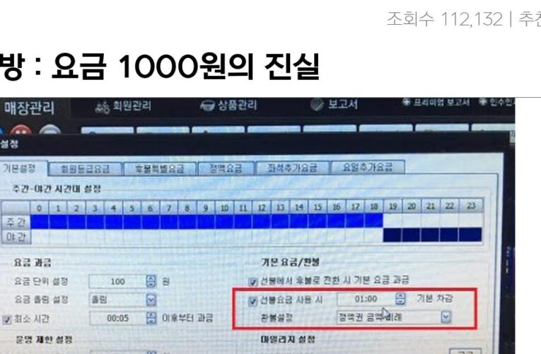 PC방 : 요금 1000원의 진실