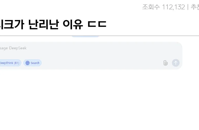 딥시크가 난리난 이유 ㄷㄷ