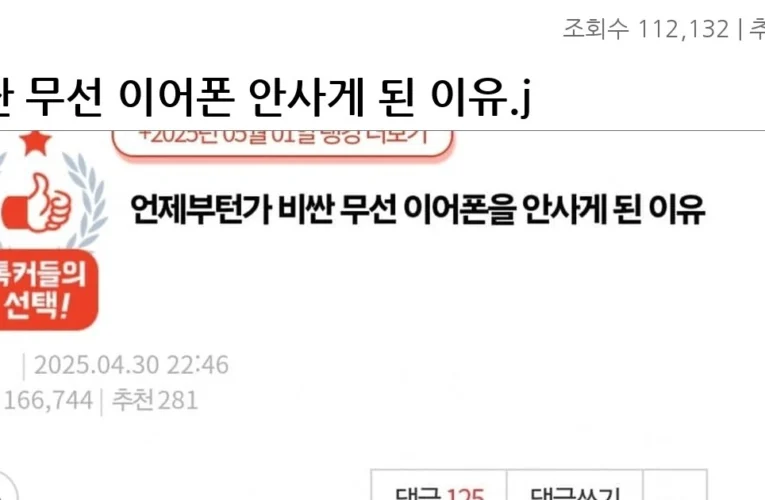 비싼 무선 이어폰 안사게 된 이유.jpg