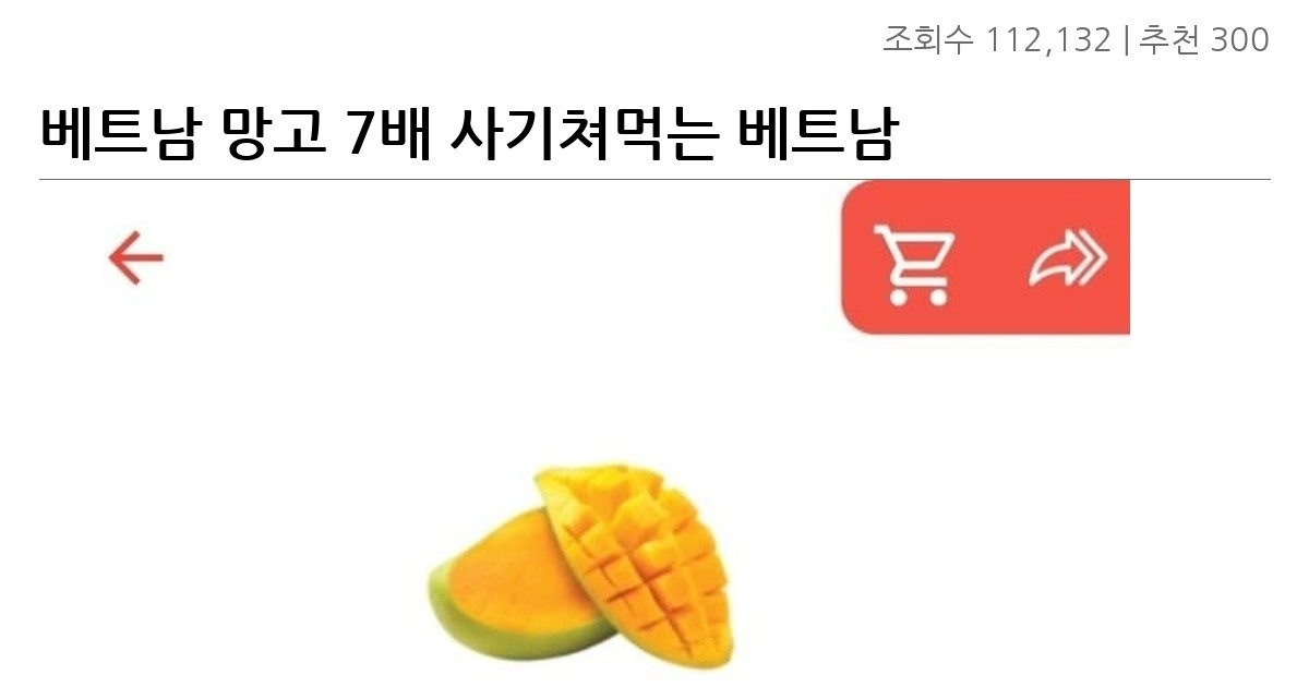 베트남 망고 7배 사기쳐먹는 베트남 백종원 근황